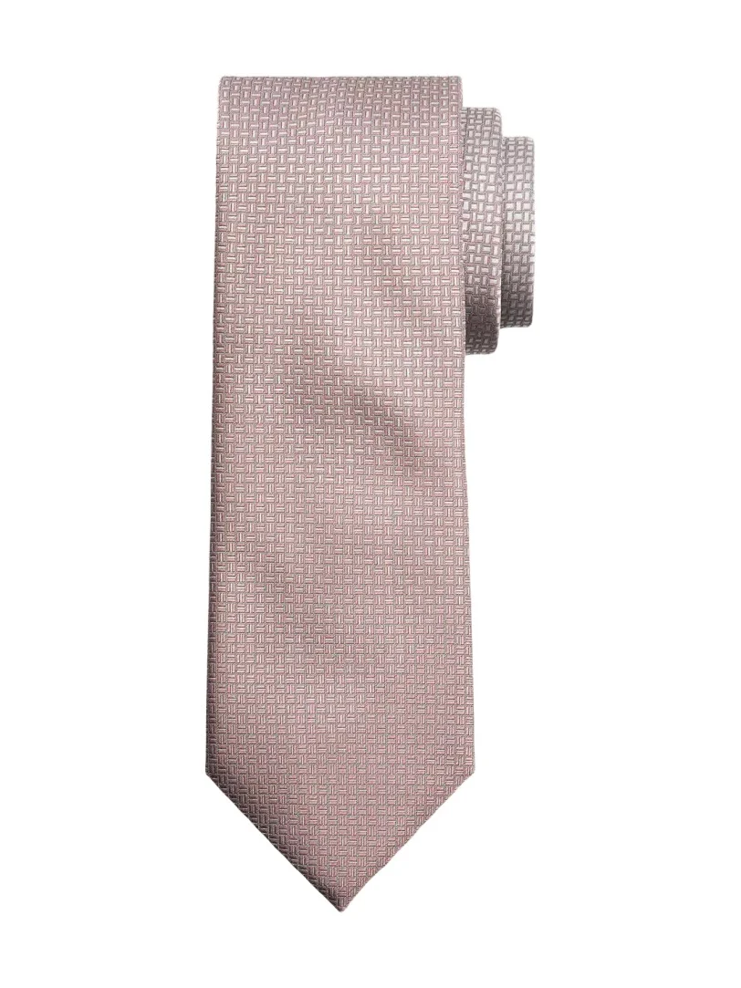 Men's Micro-Geometric Square Jacquard Silk Tie