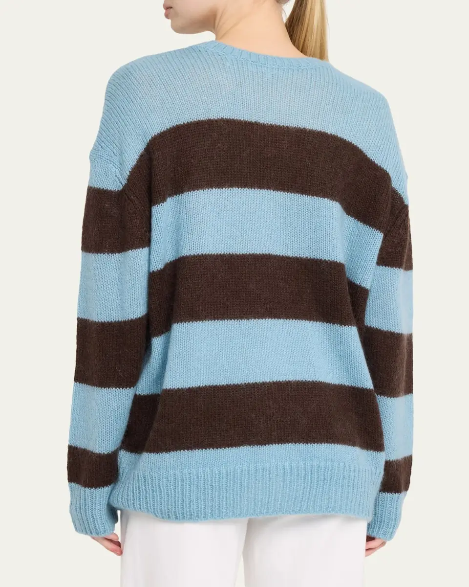 Frame The Fuzzy Stripe Crewneck Sweater | Thumbnail 3