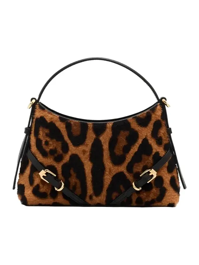 Givenchy Voyou Nano Leopard-Print Ponyhair Top-Handle Bag