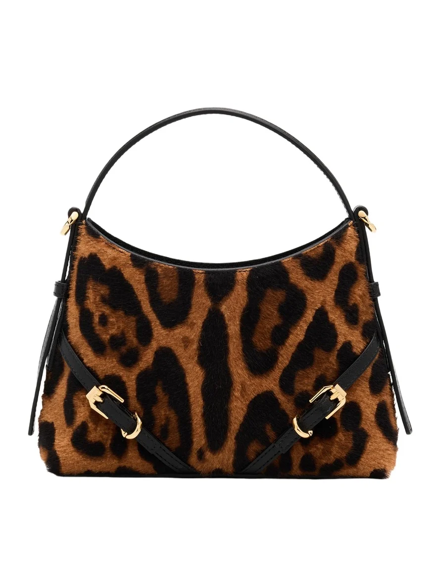 Givenchy Voyou Nano Leopard-Print Ponyhair Top-Handle Bag
