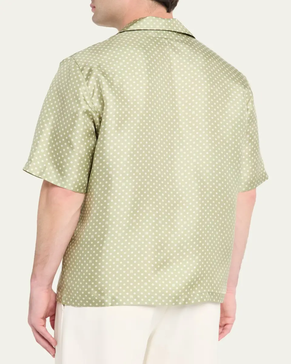 Amiri Men's SIlk Polka Dot Camp Shirt | Thumbnail 3
