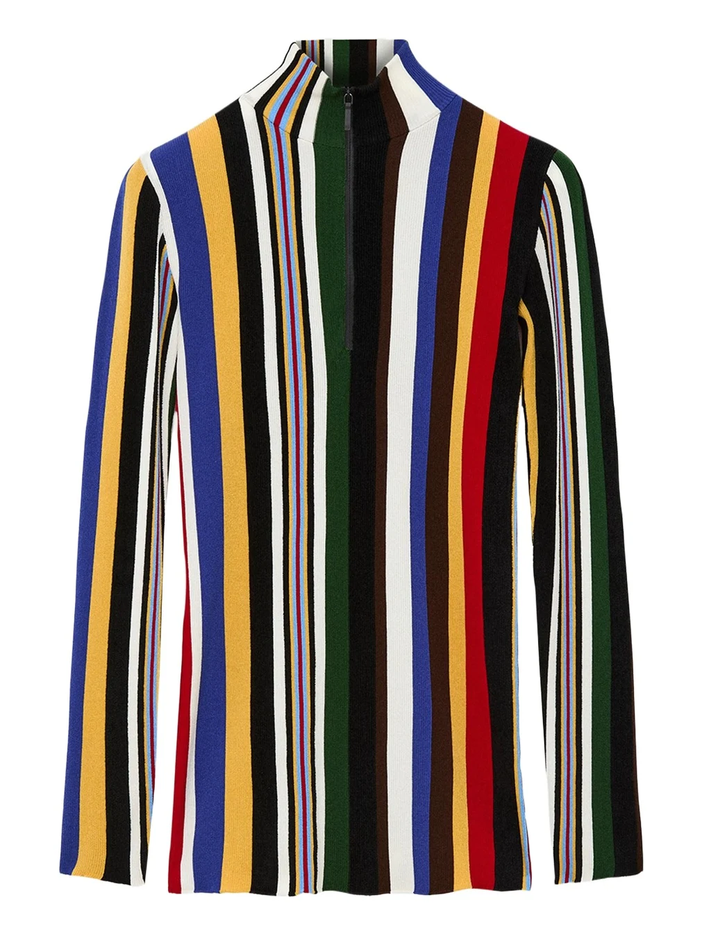 Loewe Striped Rib Quarter-Zip Top