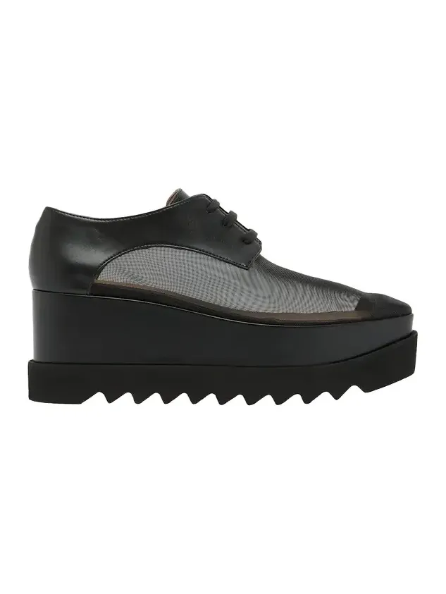 Sneak-Elyse Mesh Toothed-Sole Platform Sneakers Sneak-Elyse Mesh Toothed-Sole Platform Sneakers