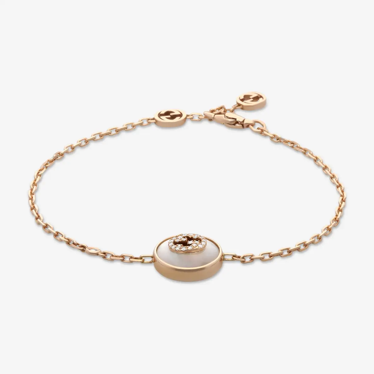 Gucci Gucci Interlocking G 18K Rose Gold Mother of Pearl and Diamond Bracelet by The Solist | Thumbnail 2 Gucci Gucci Interlocking G 18K Rose Gold Mother of Pearl and Diamond Bracelet by The Solist | Thumbnail 2