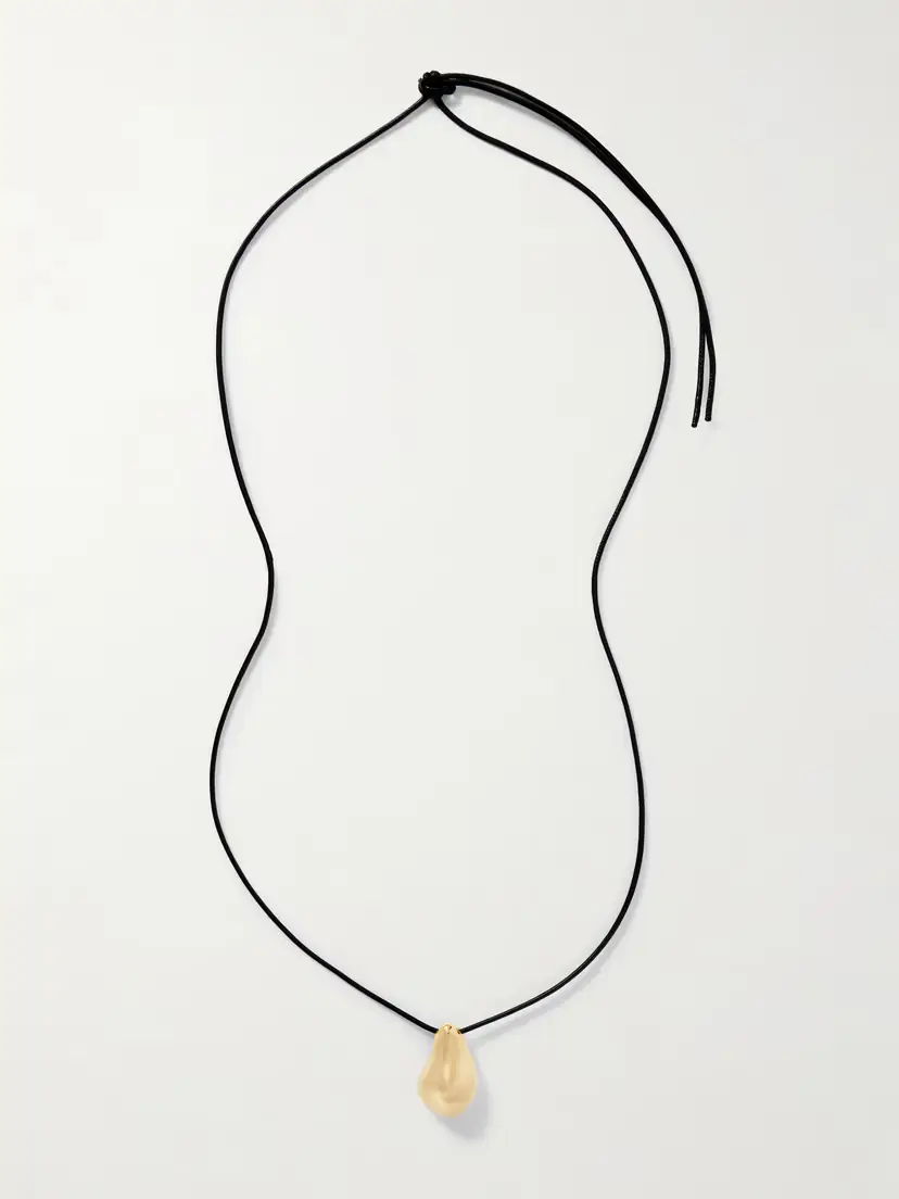 LIÉ STUDIO The Betty Convertible Gold-plated And Leather Necklace | Thumbnail 5