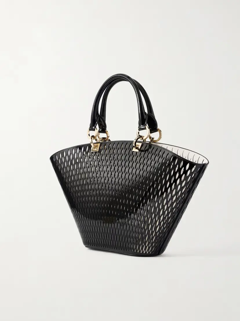 Tom Ford Medium Panier Laser-cut Patent-leather Tote Bag | Thumbnail 4