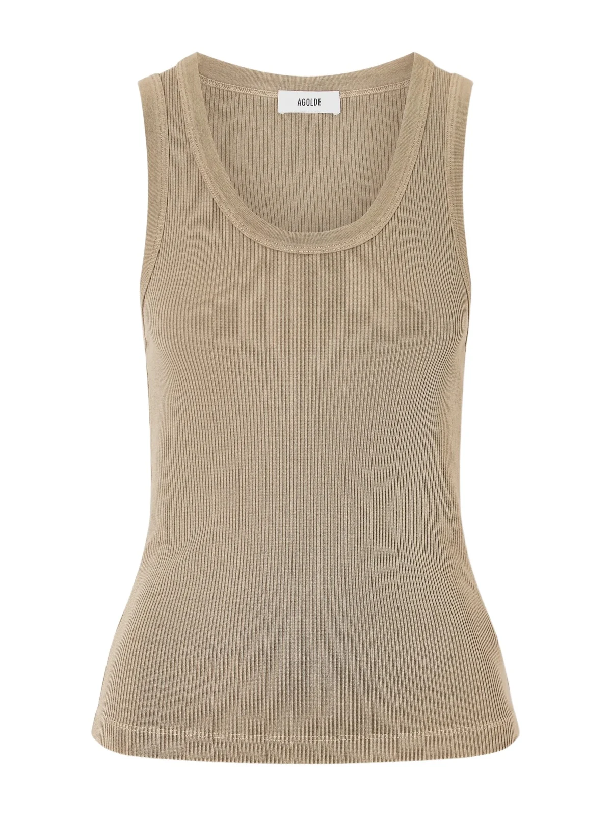 AGOLDE Poppy Ribbed Stretch Organic Cotton And Tencel™ Lyocell-blend Jersey Tank