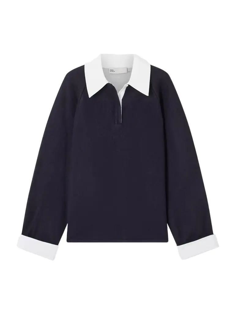 Tory Burch Wool And Cotton-blend Polo Shirt | Image 1 Tory Burch Wool And Cotton-blend Polo Shirt | Image 1