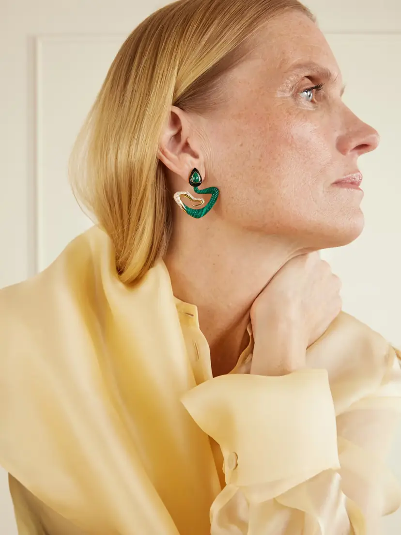 L’Atelier Nawbar Bond Street Boa 18-karat Gold Multi-stone Earrings | Thumbnail 2 L’Atelier Nawbar Bond Street Boa 18-karat Gold Multi-stone Earrings | Thumbnail 2