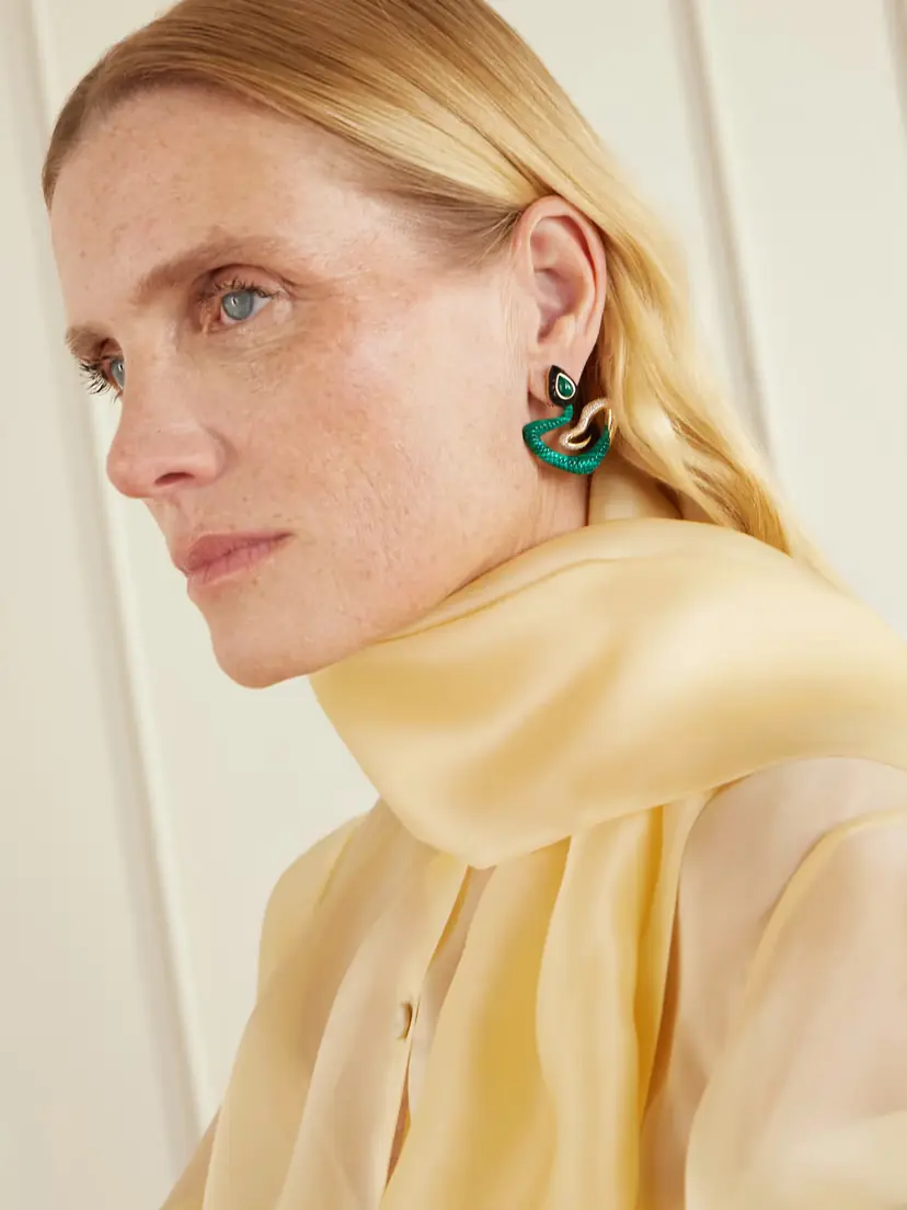 L’Atelier Nawbar Bond Street Boa 18-karat Gold Multi-stone Earrings | Thumbnail 4 L’Atelier Nawbar Bond Street Boa 18-karat Gold Multi-stone Earrings | Thumbnail 4