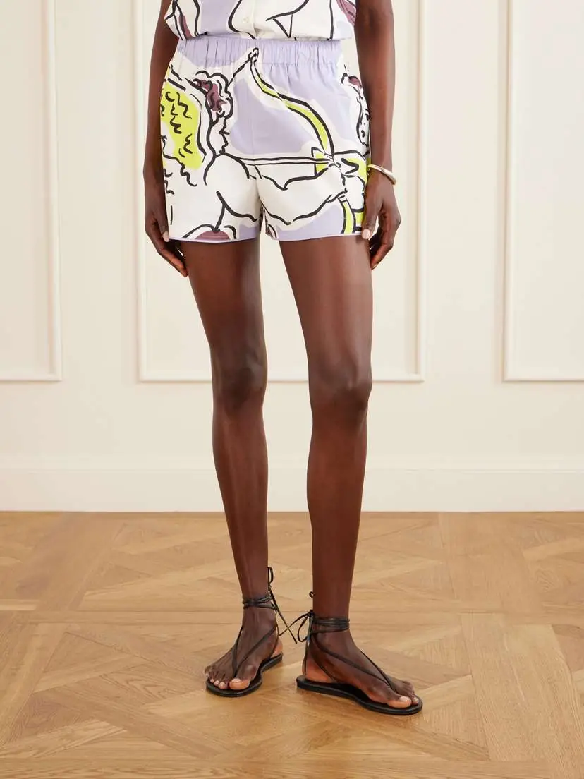 Tory Burch Cotton Camp Shorts | Thumbnail 3
