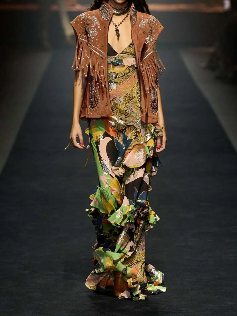 Etro Fringed Studded Suede Vest | Thumbnail 6 Etro Fringed Studded Suede Vest | Thumbnail 6