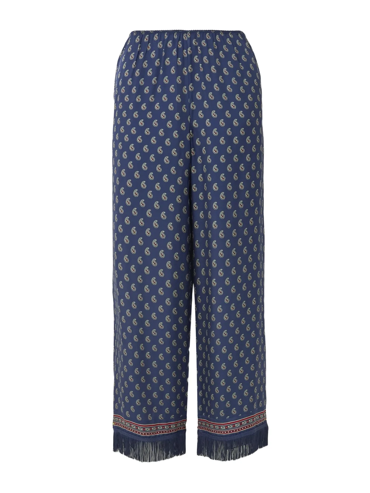 Lavon Fringed Paisley-print Silk Straight-leg Pants Lavon Fringed Paisley-print Silk Straight-leg Pants