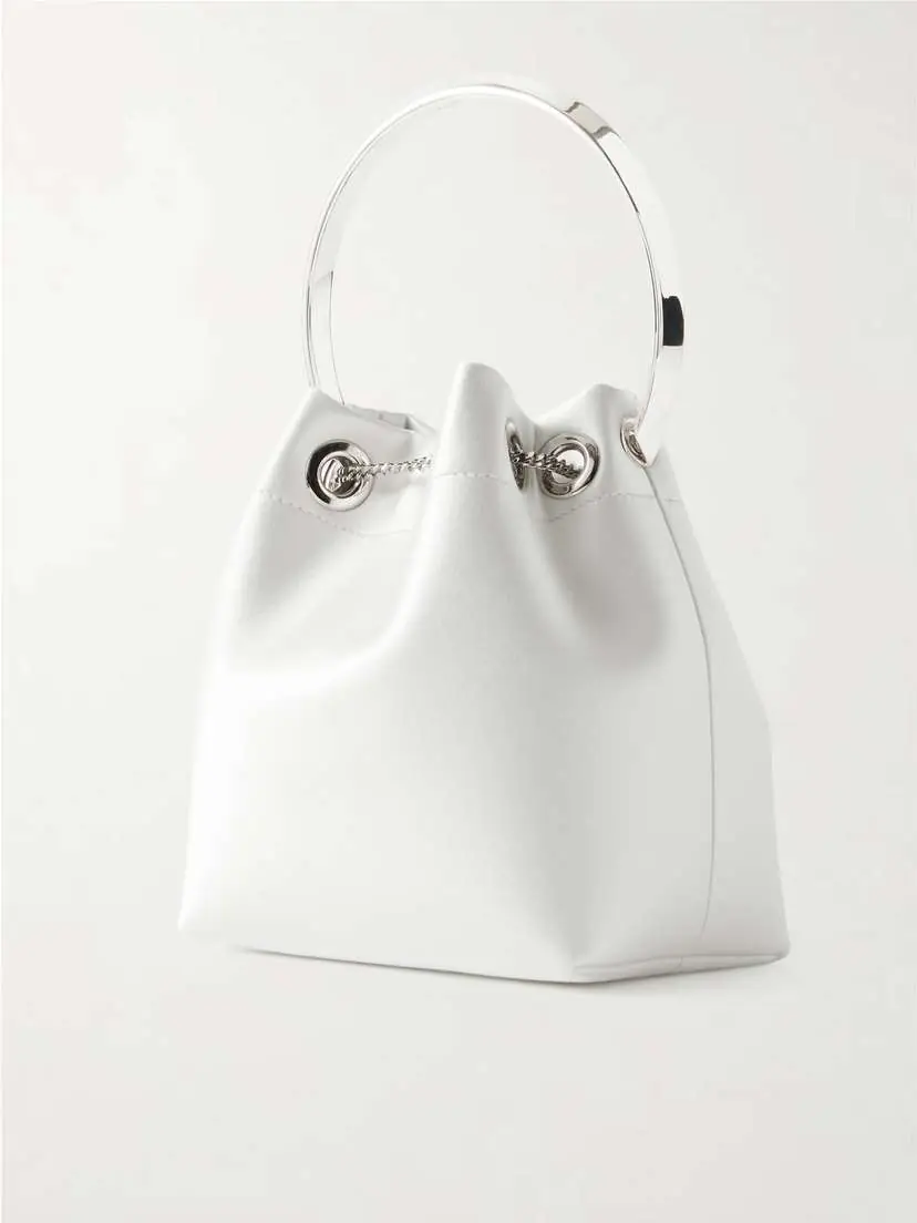 Jimmy Choo Bon Bon Crystal-embellished Satin Bucket Bag | Thumbnail 4 Jimmy Choo Bon Bon Crystal-embellished Satin Bucket Bag | Thumbnail 4