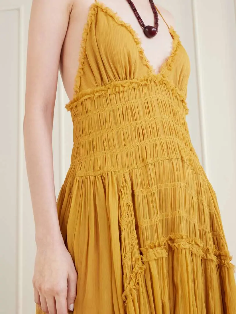 Ulla Johnson Atrani Tiered Silk-chiffon Gown | Thumbnail 4