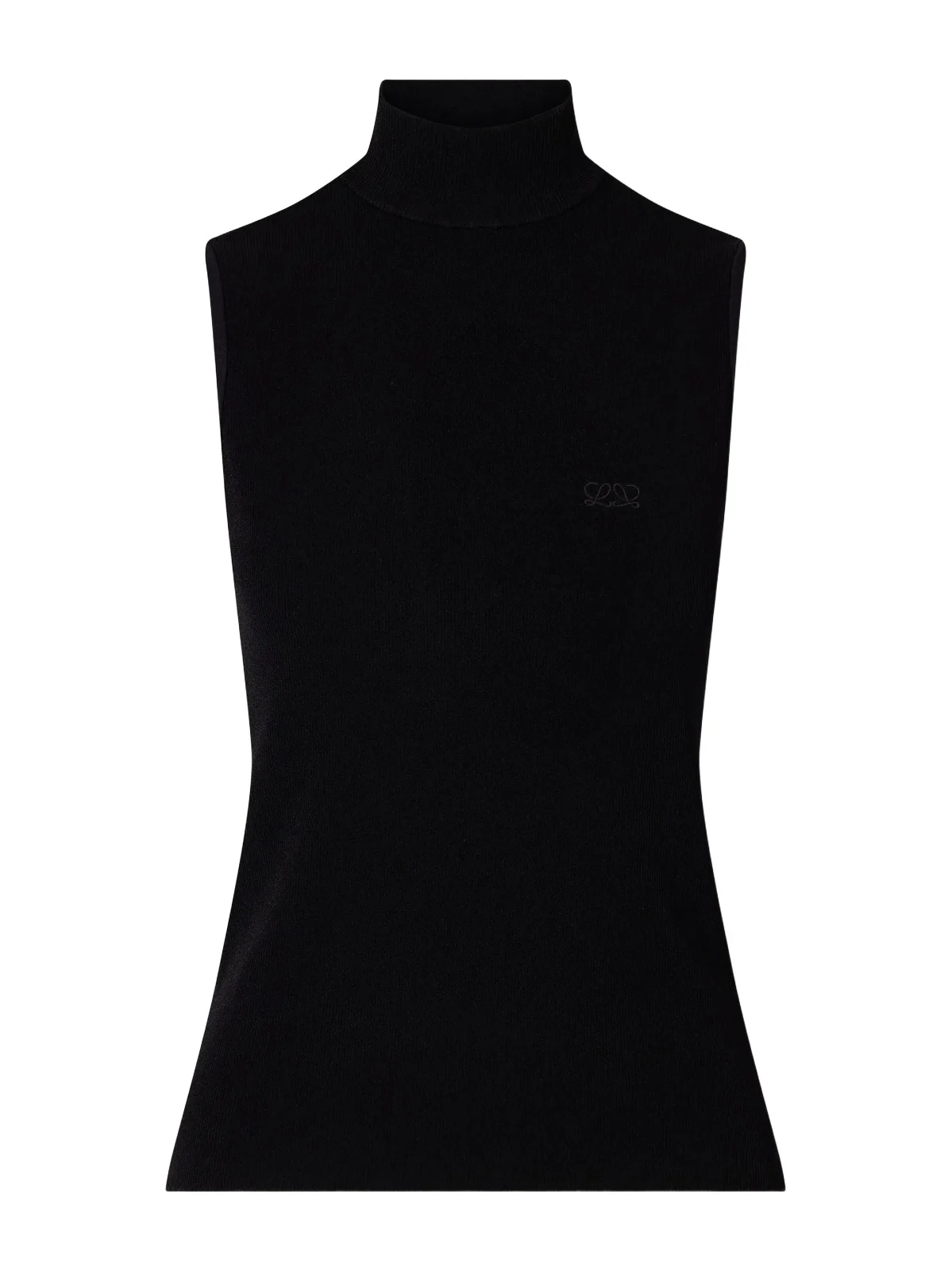 Logo-embroidered Ribbed-knit Turtleneck Top
