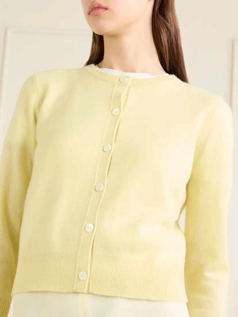 La Ligne Solid Lean Lines Cashmere Cardigan | Thumbnail 5