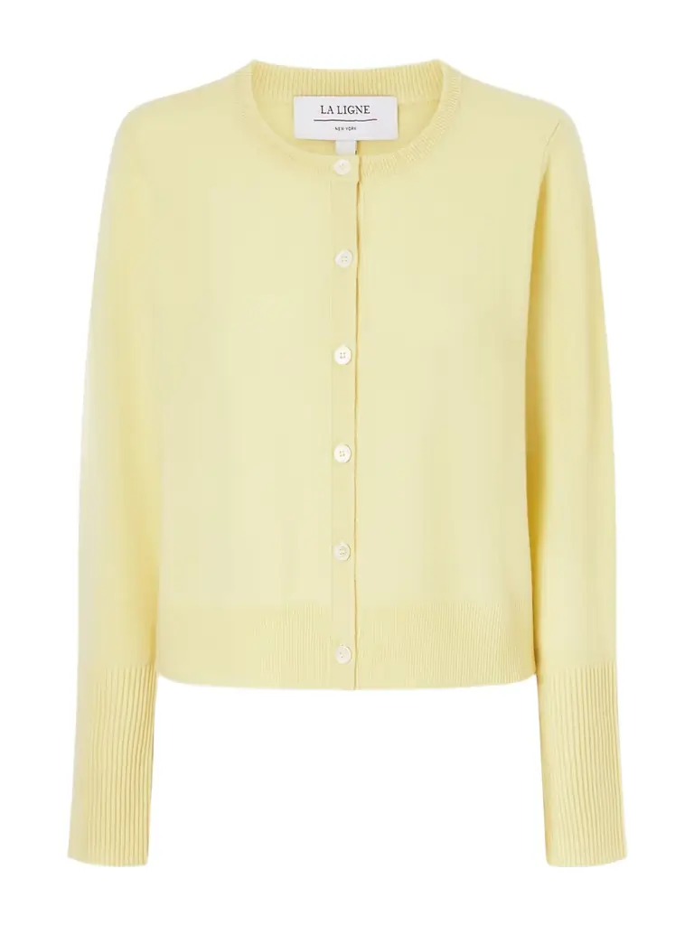 La Ligne Solid Lean Lines Cashmere Cardigan | Image 1 La Ligne Solid Lean Lines Cashmere Cardigan | Image 1