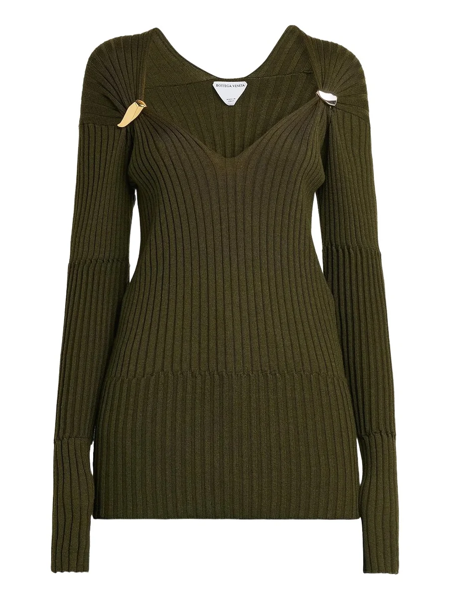 Women's Prisma Brooch Cashmere-Silk Sweater Women's Prisma Brooch Cashmere-Silk Sweater