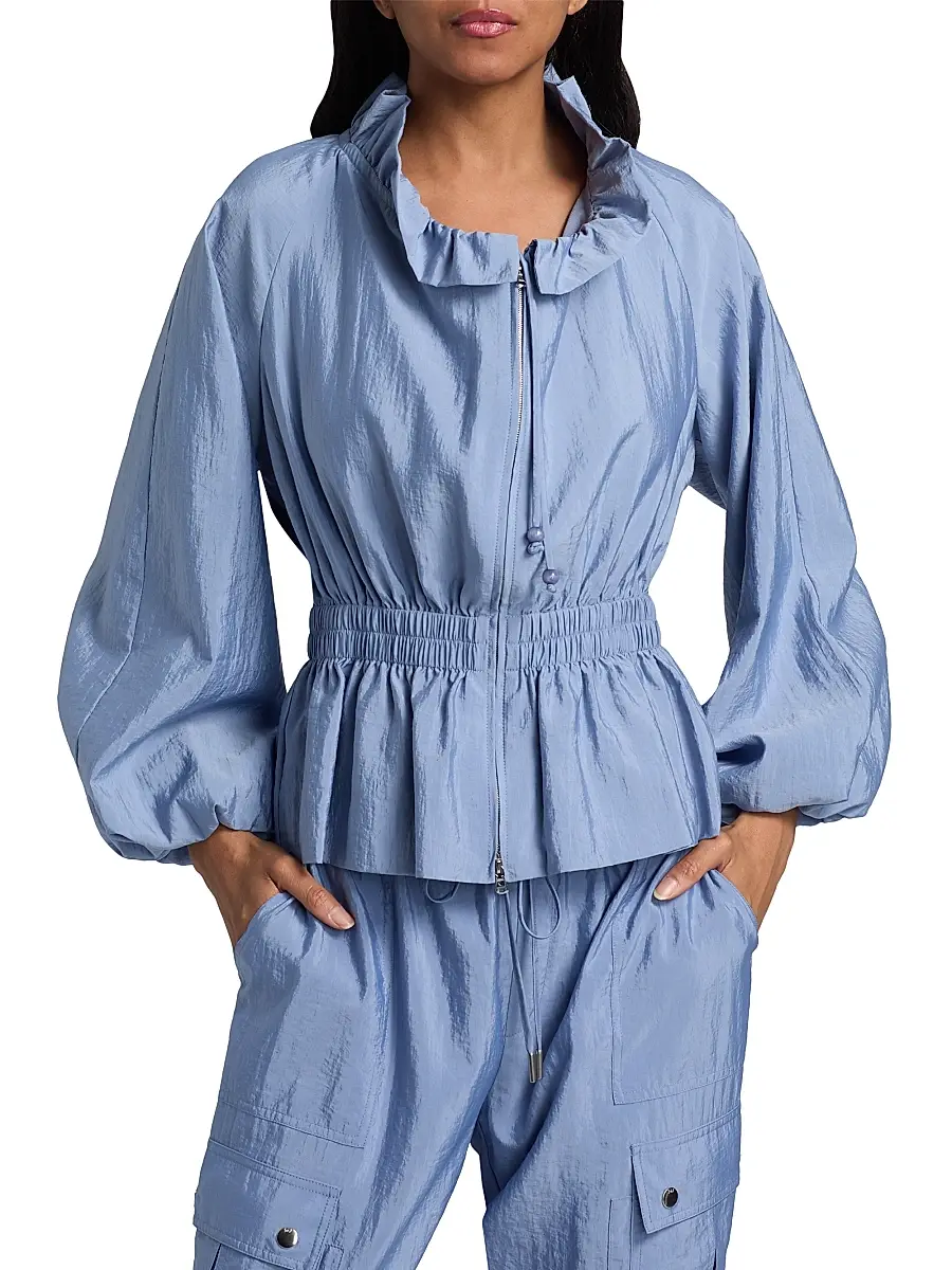 Cinq à Sept Women's Deana Ruffle Zip-Front Jacket | Thumbnail 3 Cinq à Sept Women's Deana Ruffle Zip-Front Jacket | Thumbnail 3