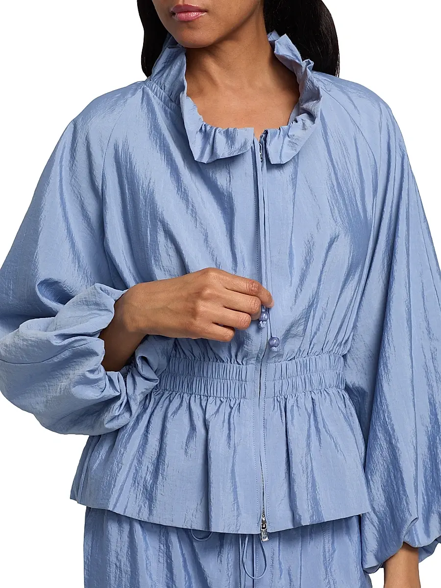 Cinq à Sept Women's Deana Ruffle Zip-Front Jacket | Thumbnail 6 Cinq à Sept Women's Deana Ruffle Zip-Front Jacket | Thumbnail 6