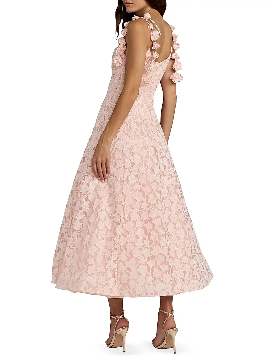 Mac Duggal Women's Floral Tulle A-Line Cocktail Dress - Blossom Pink | Thumbnail 2 Mac Duggal Women's Floral Tulle A-Line Cocktail Dress - Blossom Pink | Thumbnail 2