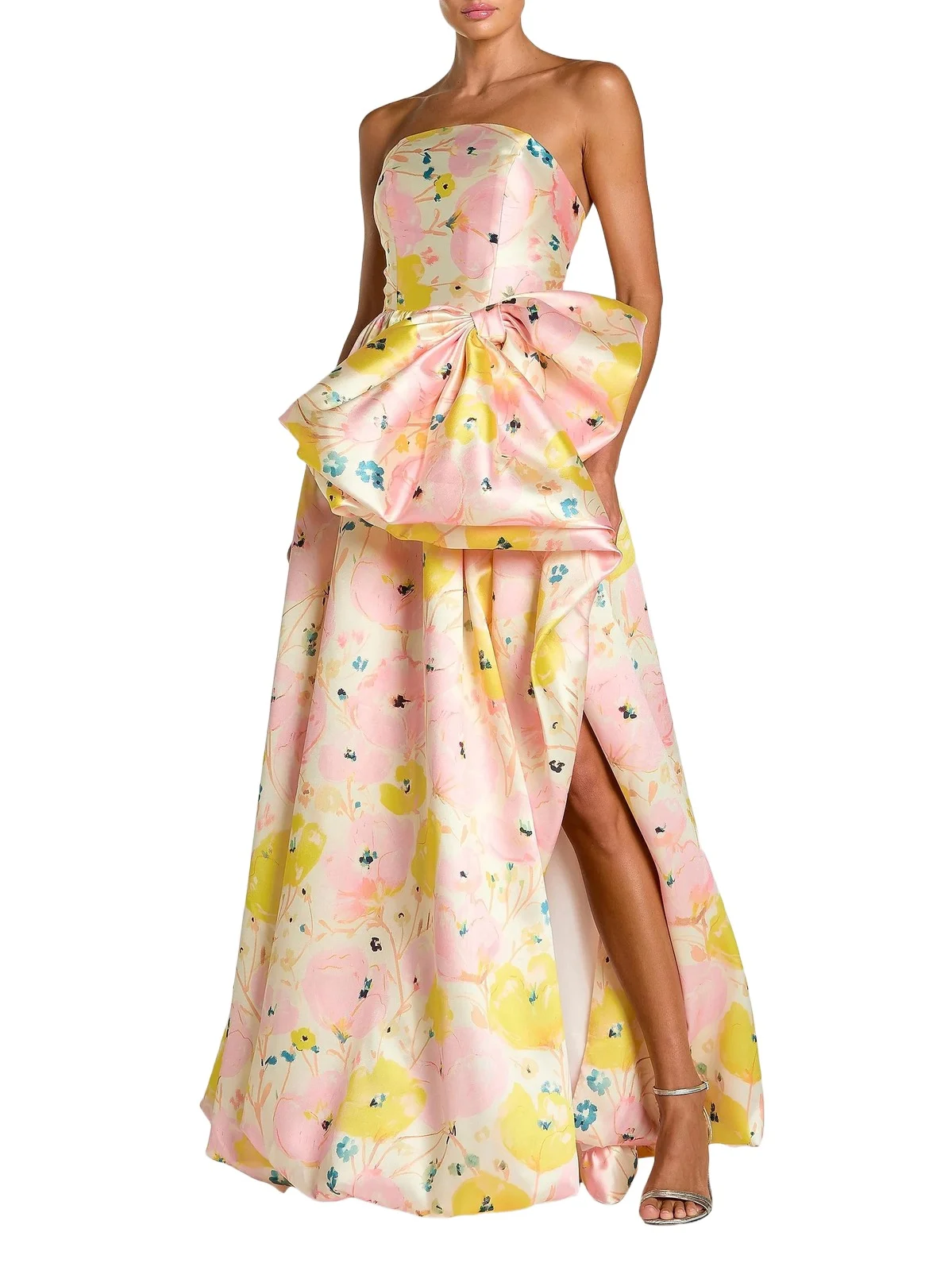 Women's Mikado Satin Strapless Gown