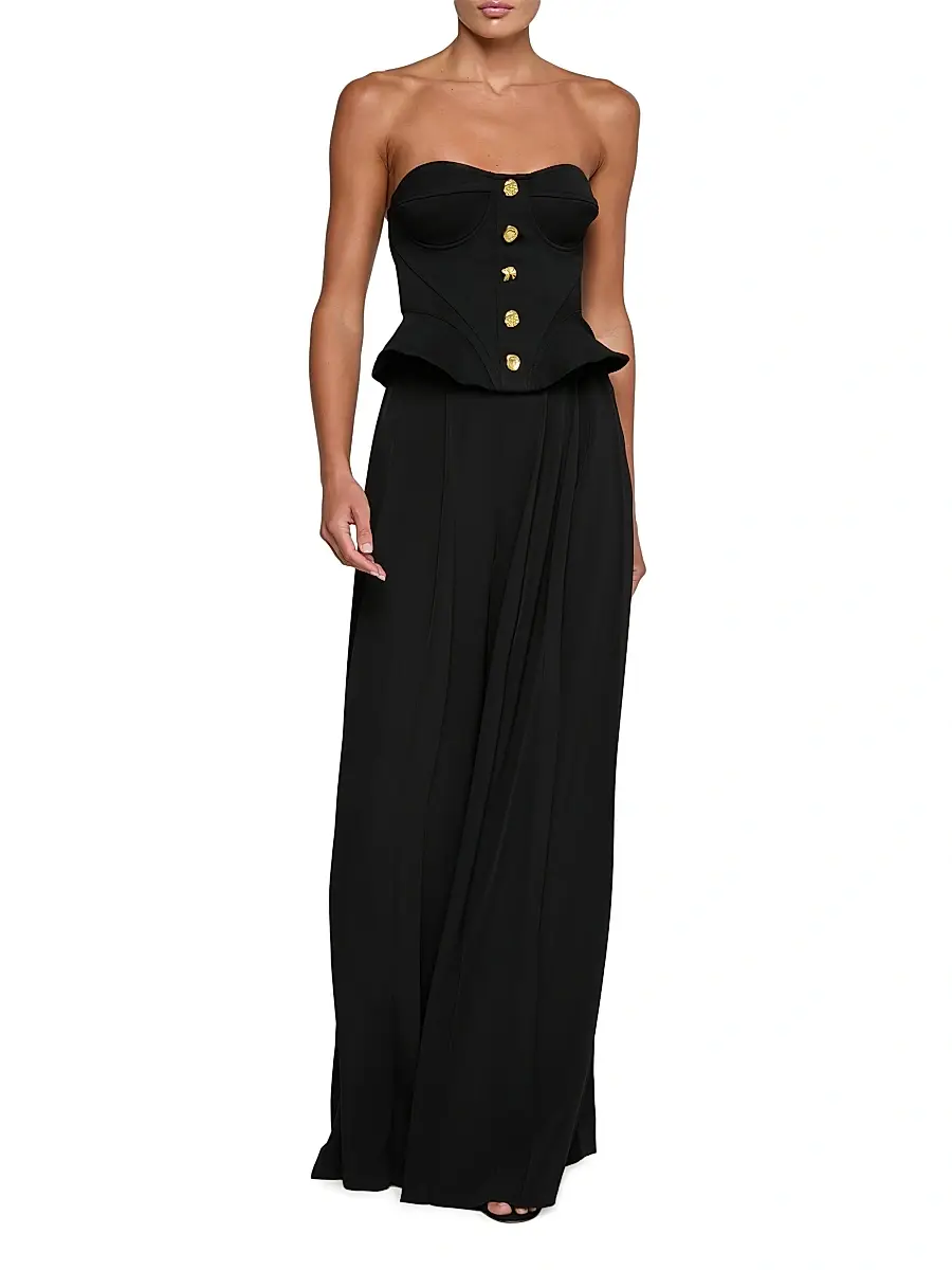 L'Agence Women's Anna Strapless Peplum Corset Top | Thumbnail 2 L'Agence Women's Anna Strapless Peplum Corset Top | Thumbnail 2