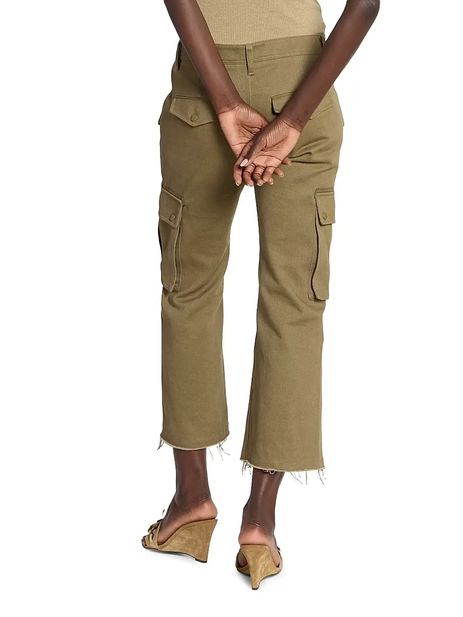 Isabel Marant Women's Josine Cotton Crop Pants - Khaki | Thumbnail 5 Isabel Marant Women's Josine Cotton Crop Pants - Khaki | Thumbnail 5