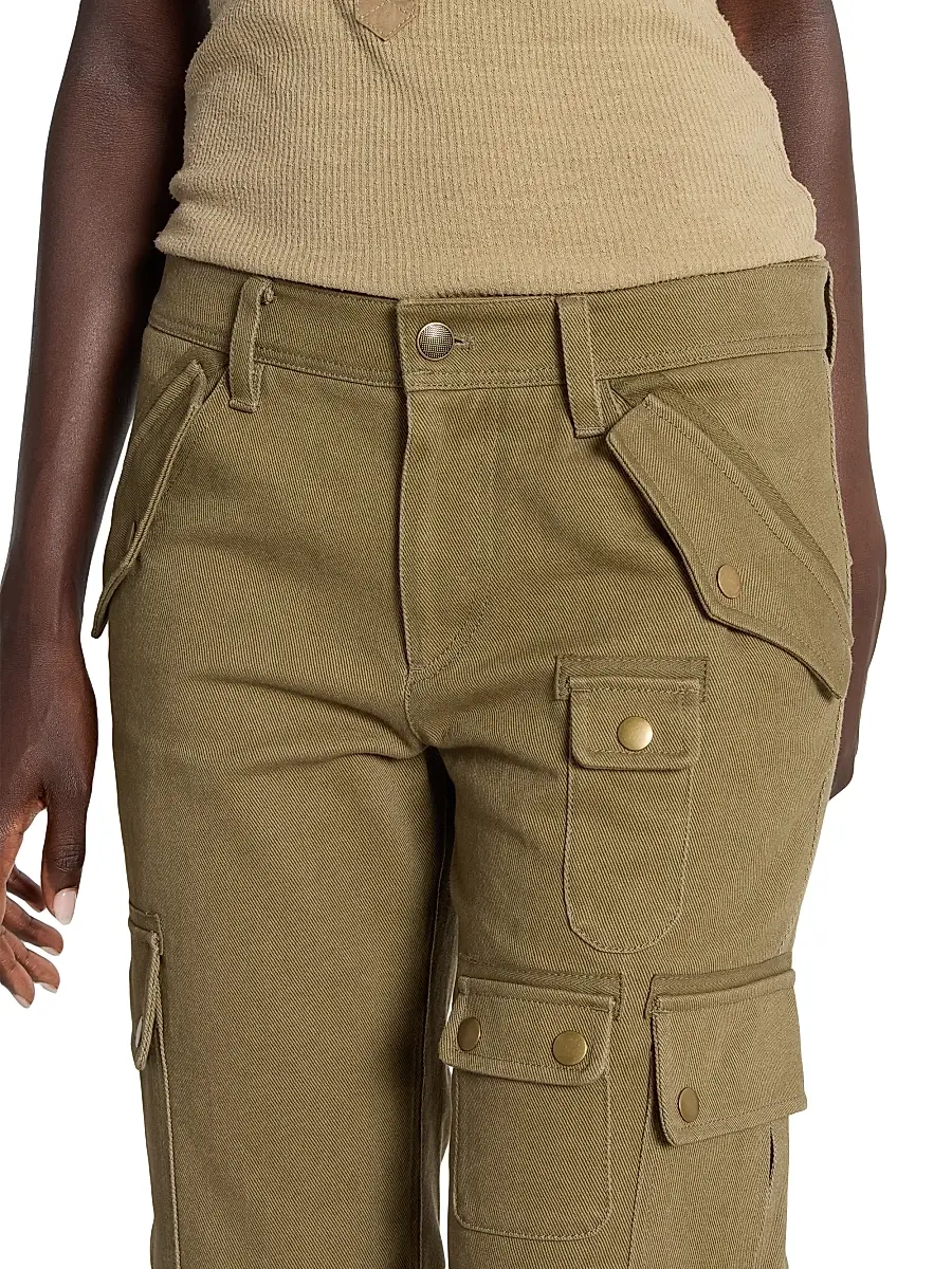 Isabel Marant Women's Josine Cotton Crop Pants - Khaki | Thumbnail 6 Isabel Marant Women's Josine Cotton Crop Pants - Khaki | Thumbnail 6
