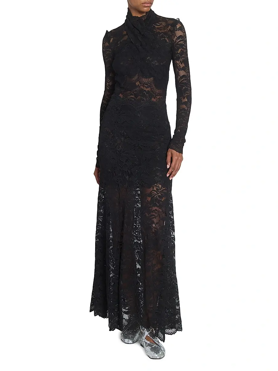 Rabanne Women's Lace Maxi Skirt | Thumbnail 2 Rabanne Women's Lace Maxi Skirt | Thumbnail 2
