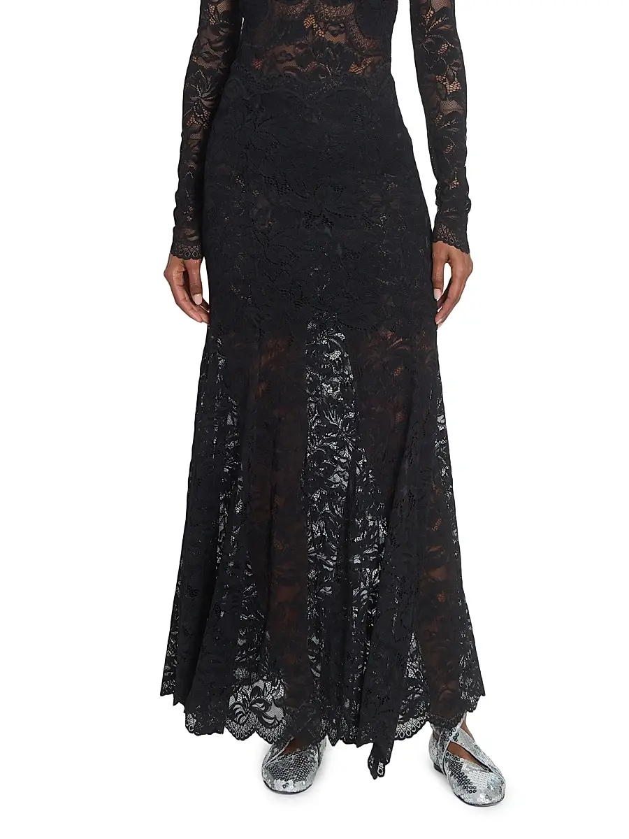 Rabanne Women's Lace Maxi Skirt | Thumbnail 3 Rabanne Women's Lace Maxi Skirt | Thumbnail 3