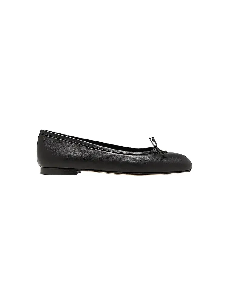 Manolo Blahnik Women's Veralli Leather Ballet Flats - Black | Image 1 Manolo Blahnik Women's Veralli Leather Ballet Flats - Black | Image 1