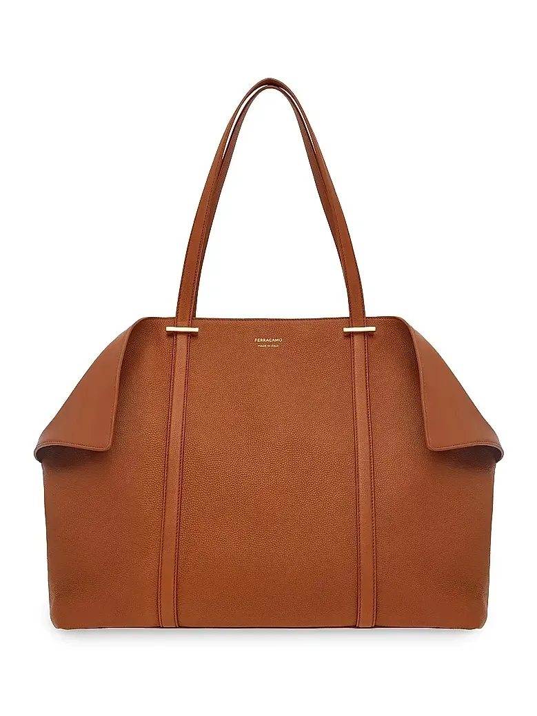 Women's Large Scarf Leather Top Handle Bag