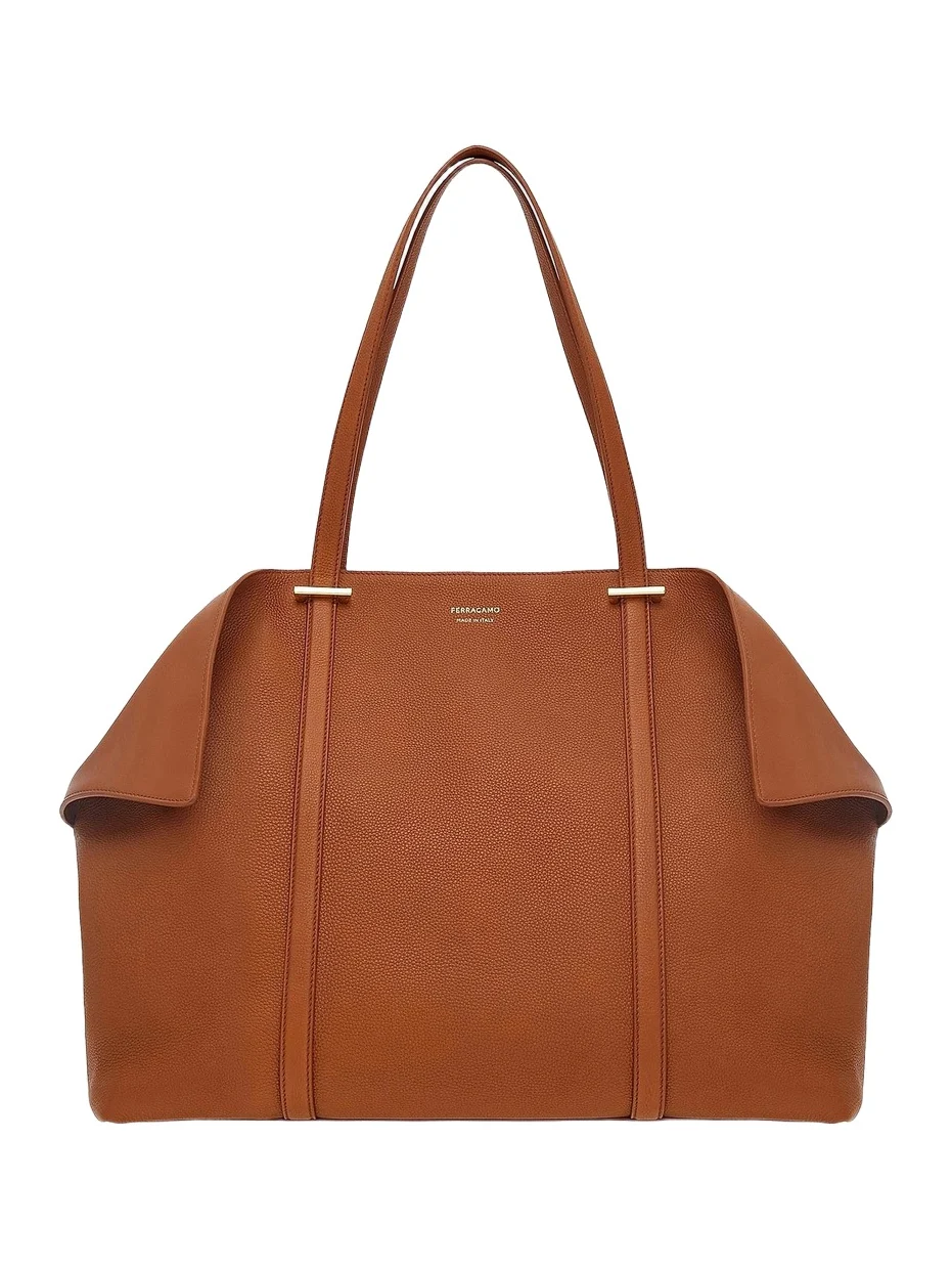 Ferragamo Women's Large Scarf Leather Top Handle Bag