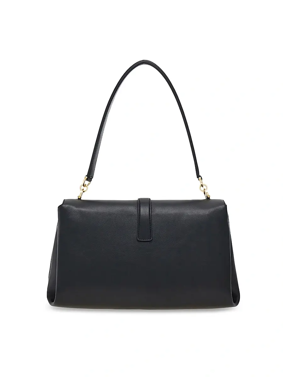 FERRAGAMO Women's Gancini-Buckle Leather Top Handle Bag - Nero | Thumbnail 7 FERRAGAMO Women's Gancini-Buckle Leather Top Handle Bag - Nero | Thumbnail 7