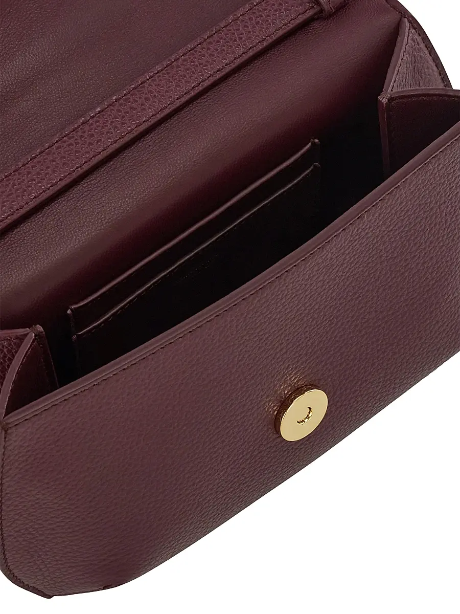 FERRAGAMO Women's Lizzy Gancini Leather Crossbody Bag - New Navy Bark Blue | Thumbnail 8 FERRAGAMO Women's Lizzy Gancini Leather Crossbody Bag - New Navy Bark Blue | Thumbnail 8
