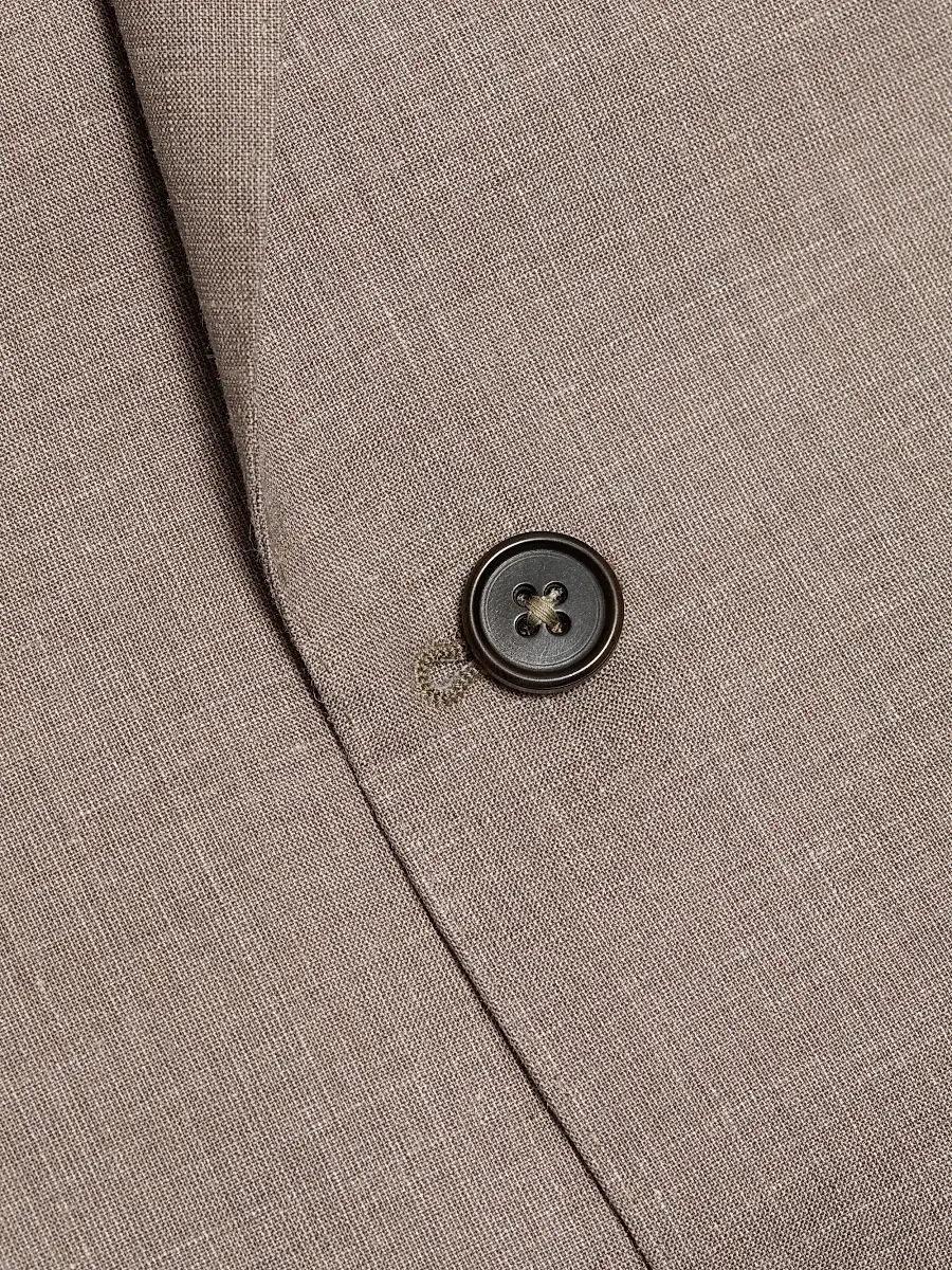 Emporio Armani Men's Tonal Textured Single-Breasted Wool, Silk & Linen Suit - Tan | Thumbnail 7 Emporio Armani Men's Tonal Textured Single-Breasted Wool, Silk & Linen Suit - Tan | Thumbnail 7
