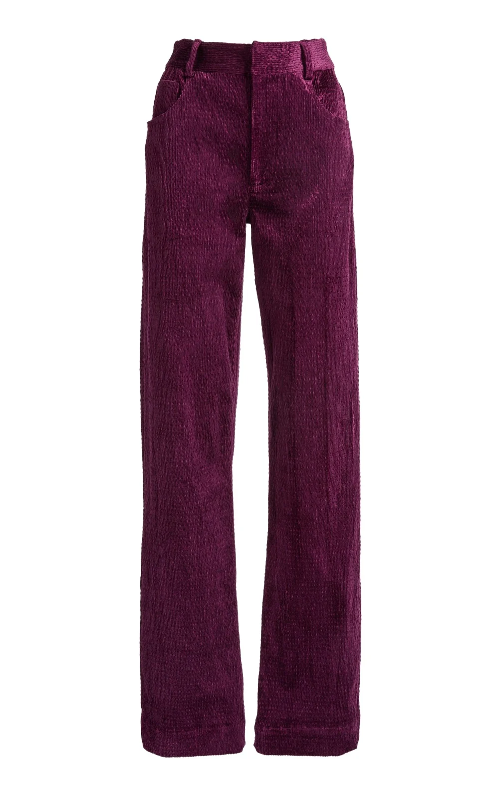 Christopher Esber Ava Sateen Corduroy Straight-Leg Pants