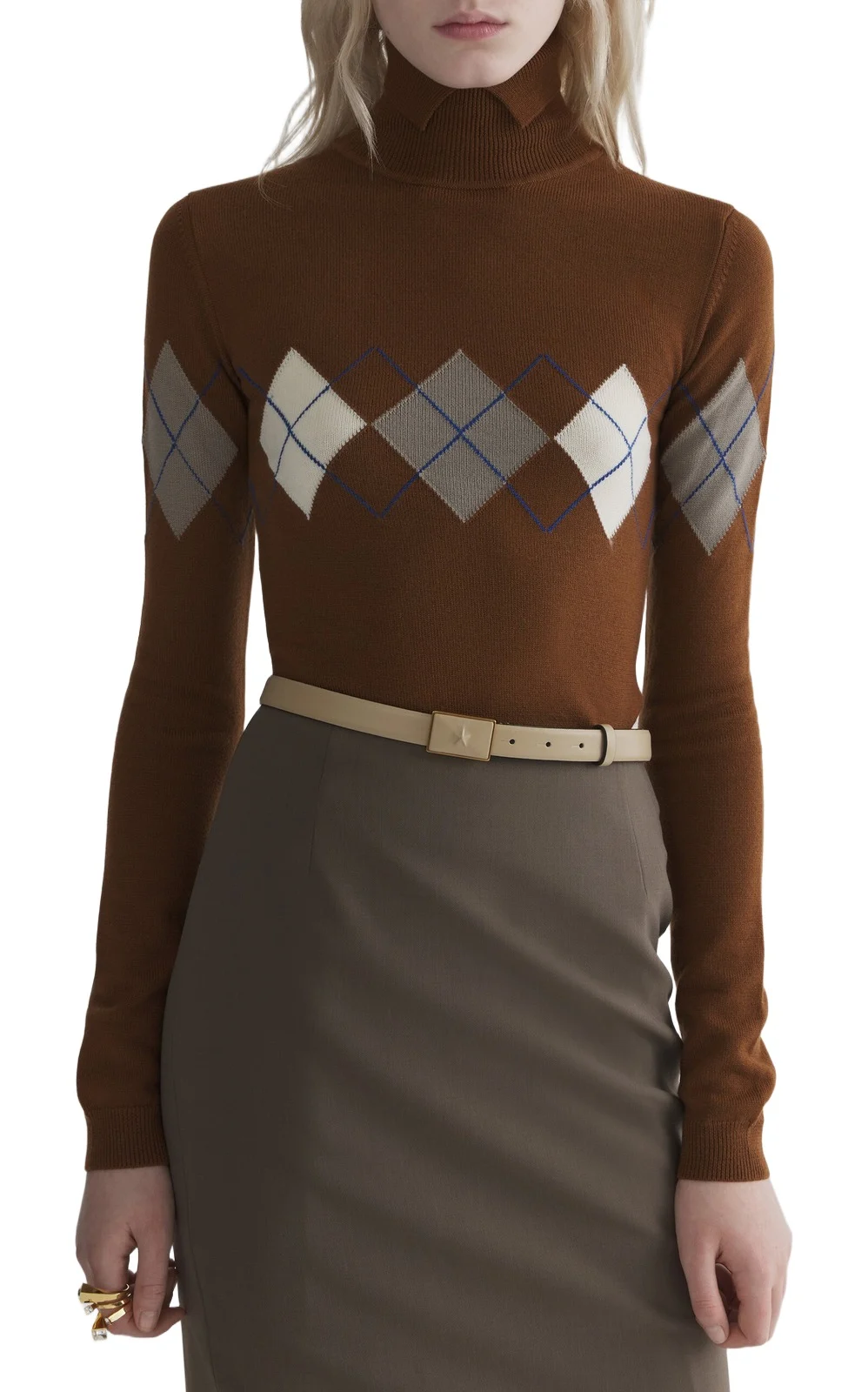 Argyle Wool Top Argyle Wool Top