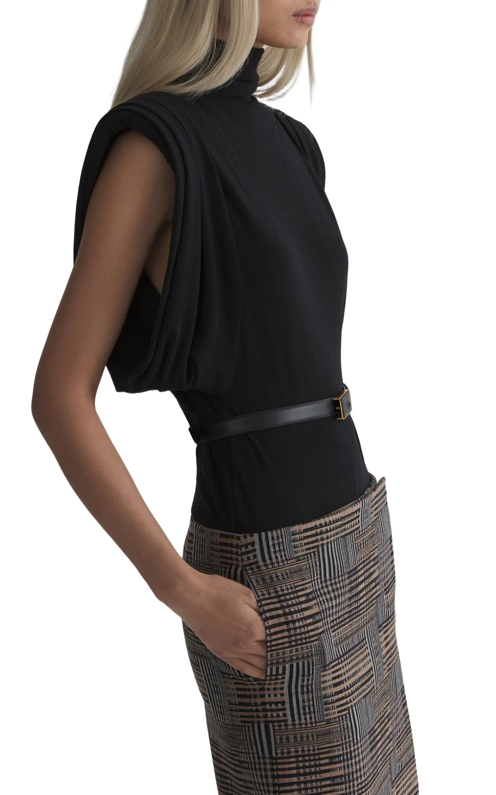 Draped Wool-Blend Top Draped Wool-Blend Top