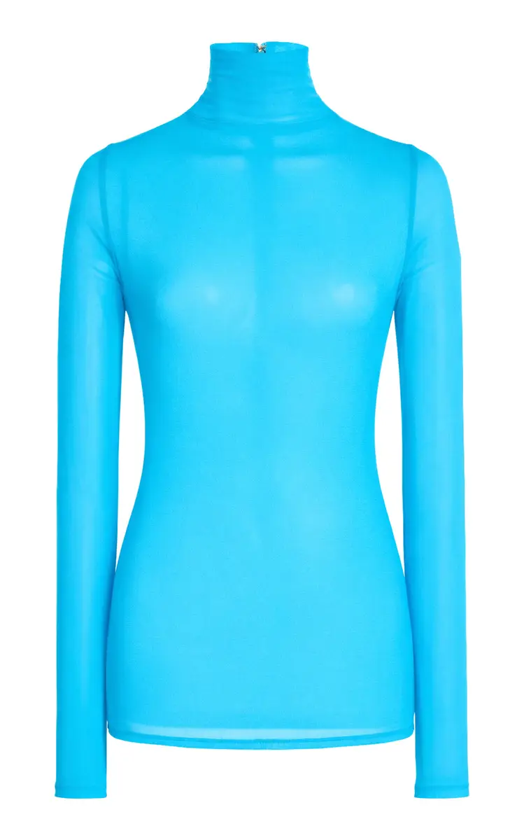 High Collar Silk-Blend Top High Collar Silk-Blend Top
