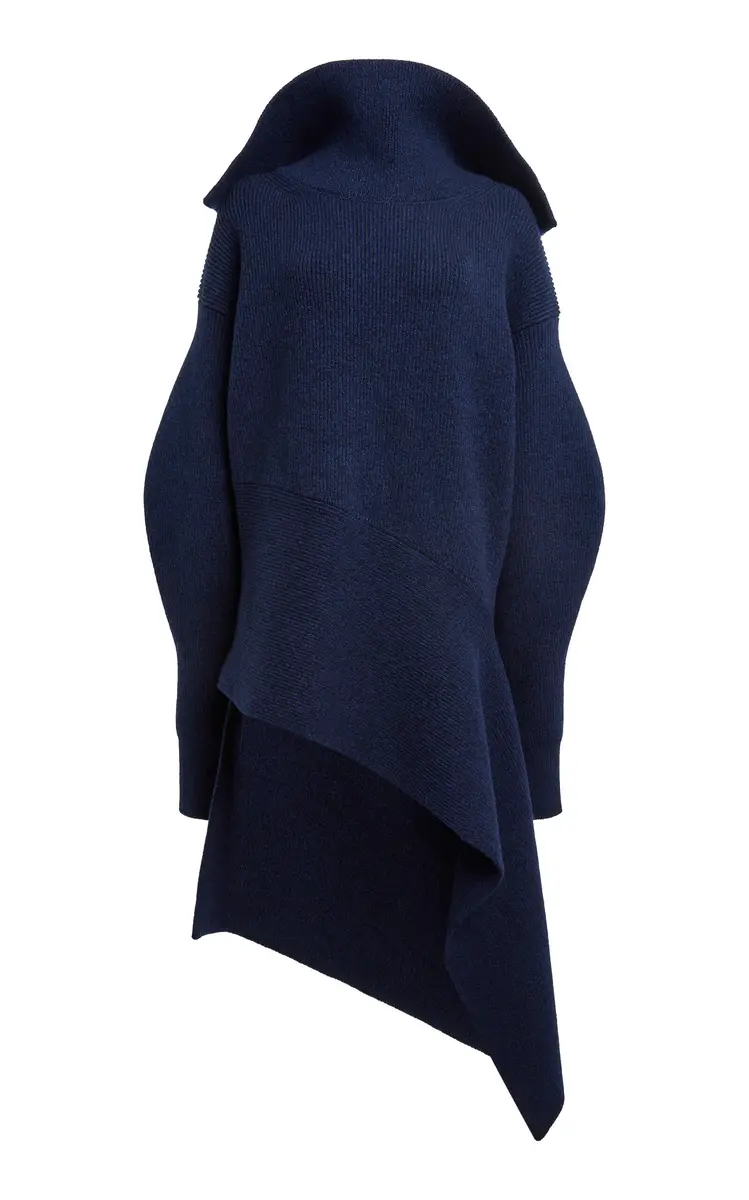 Asymmetric Wool-Cashmere Mini Dress Asymmetric Wool-Cashmere Mini Dress