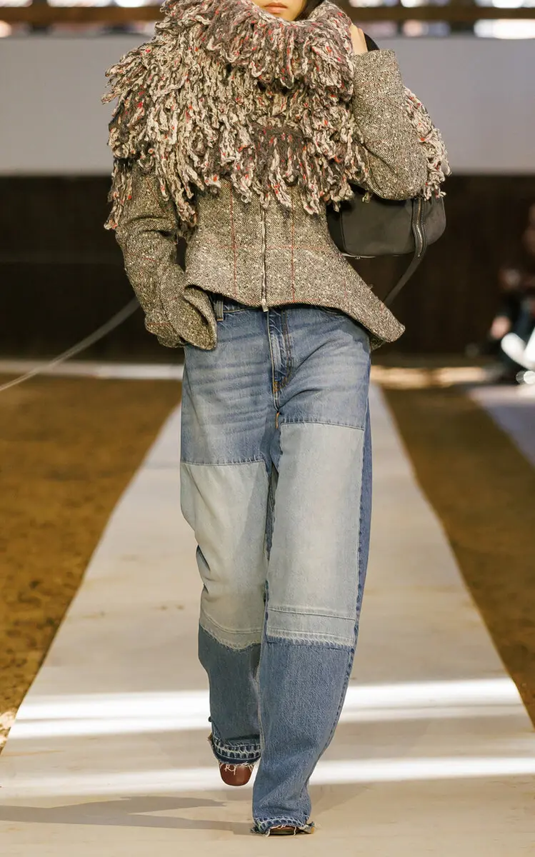 Wool-Blend Speckled Peplum Jacket