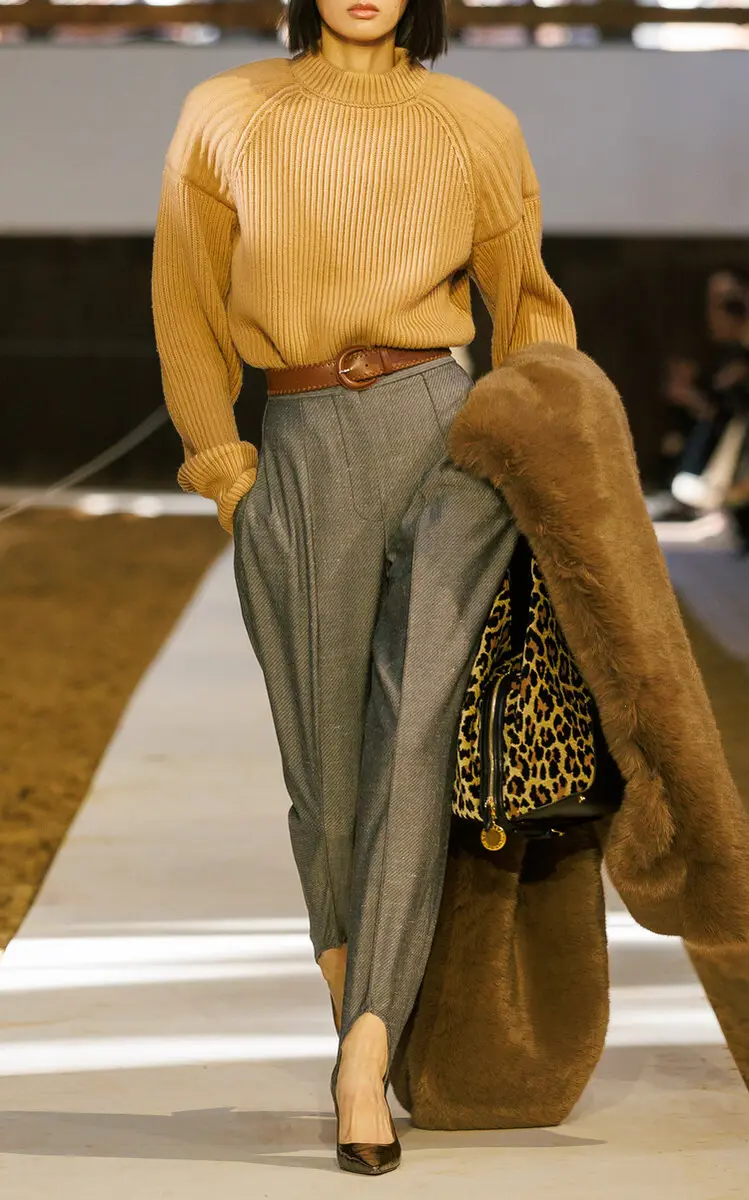 Wool-Blend Twill Stirrup Pants
