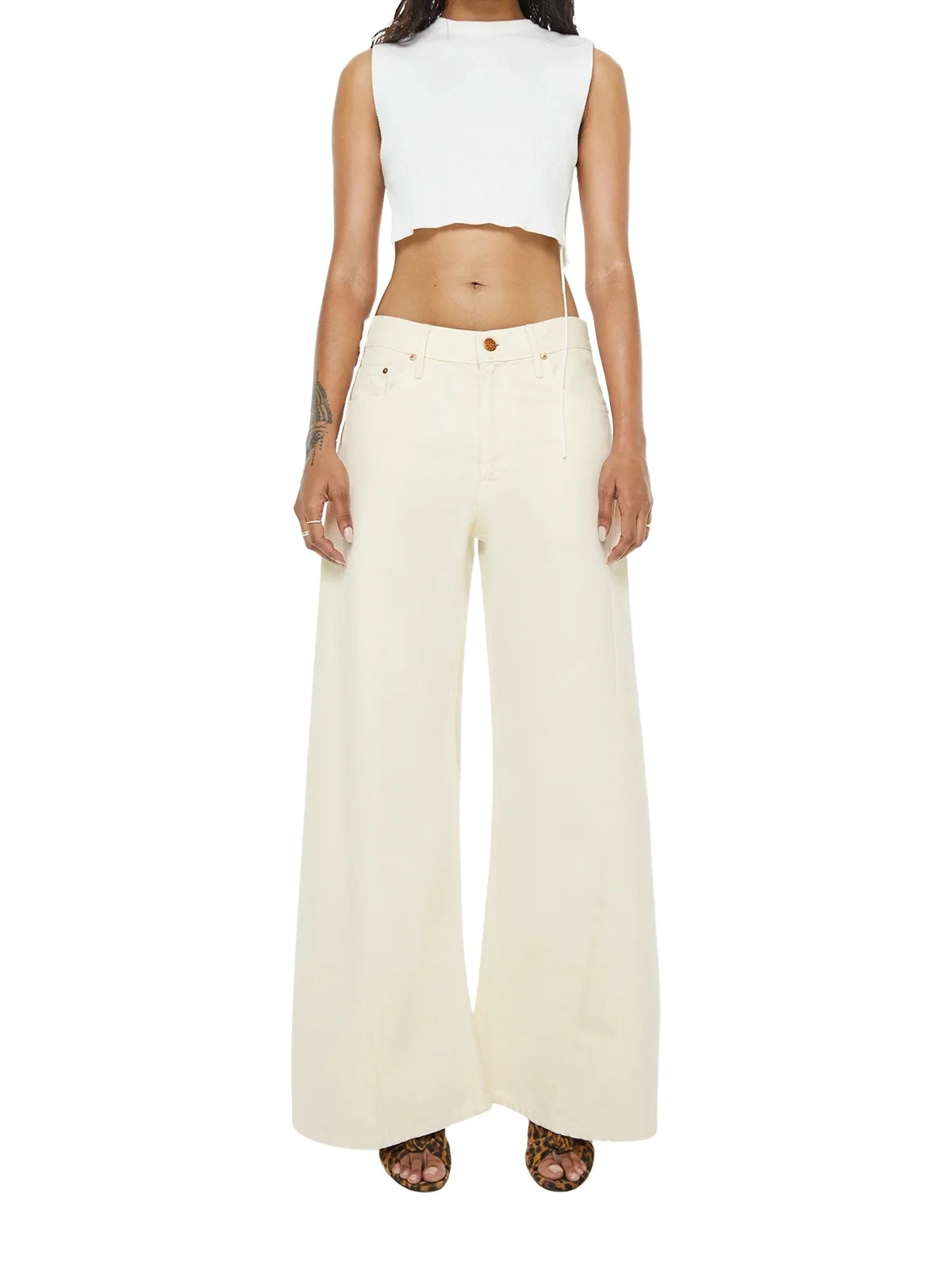 Mother Lil' Lemon Twist Sneak Jeans