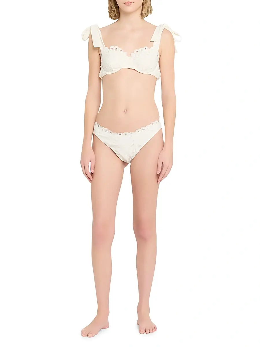 Simkhai Women's Gina Embroidered Bikini Bottom | Thumbnail 2 Simkhai Women's Gina Embroidered Bikini Bottom | Thumbnail 2