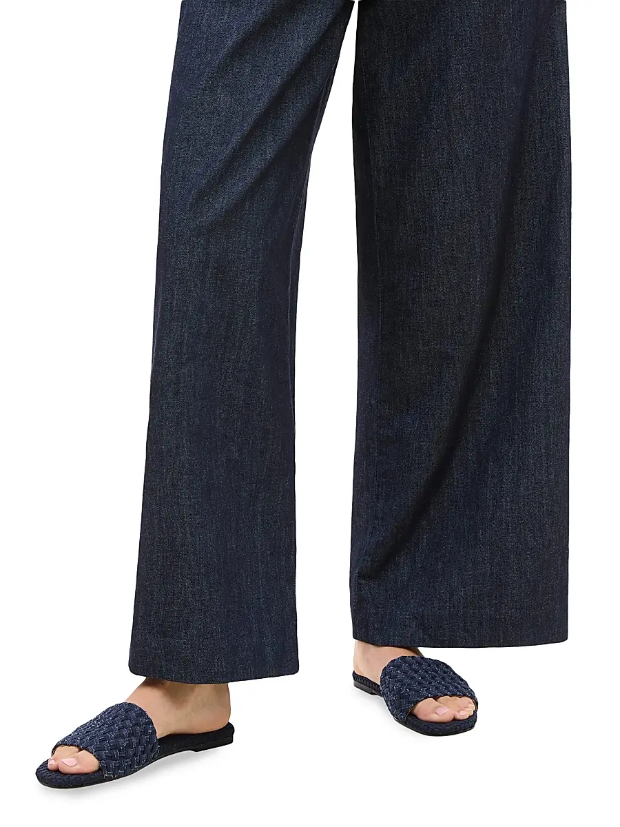 Naghedi Women's St. Barths Double Weave Denim Slide Sandals | Thumbnail 5 Naghedi Women's St. Barths Double Weave Denim Slide Sandals | Thumbnail 5