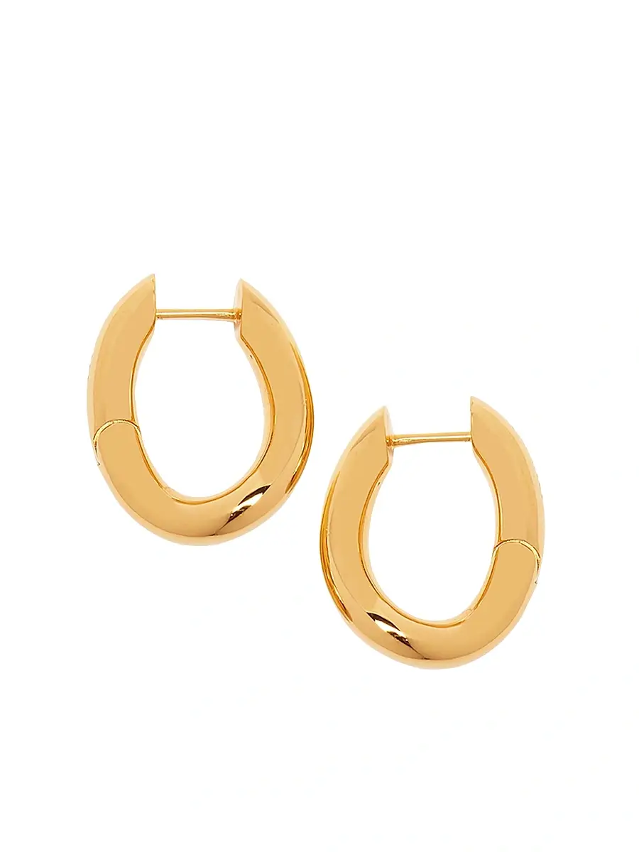 Balenciaga Women's Loop Earrings - Shiny Gold | Image 1 Balenciaga Women's Loop Earrings - Shiny Gold | Image 1