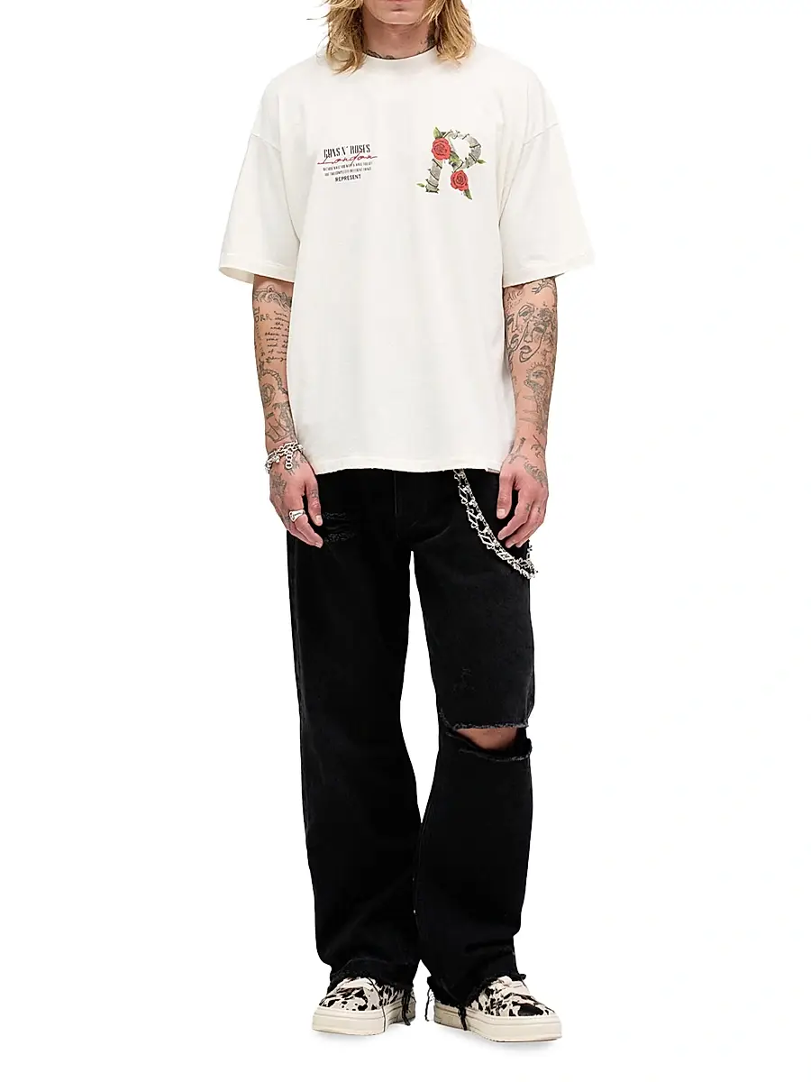 Represent Men's Guns N' Roses Tour Crewneck T-Shirt | Thumbnail 2 Represent Men's Guns N' Roses Tour Crewneck T-Shirt | Thumbnail 2